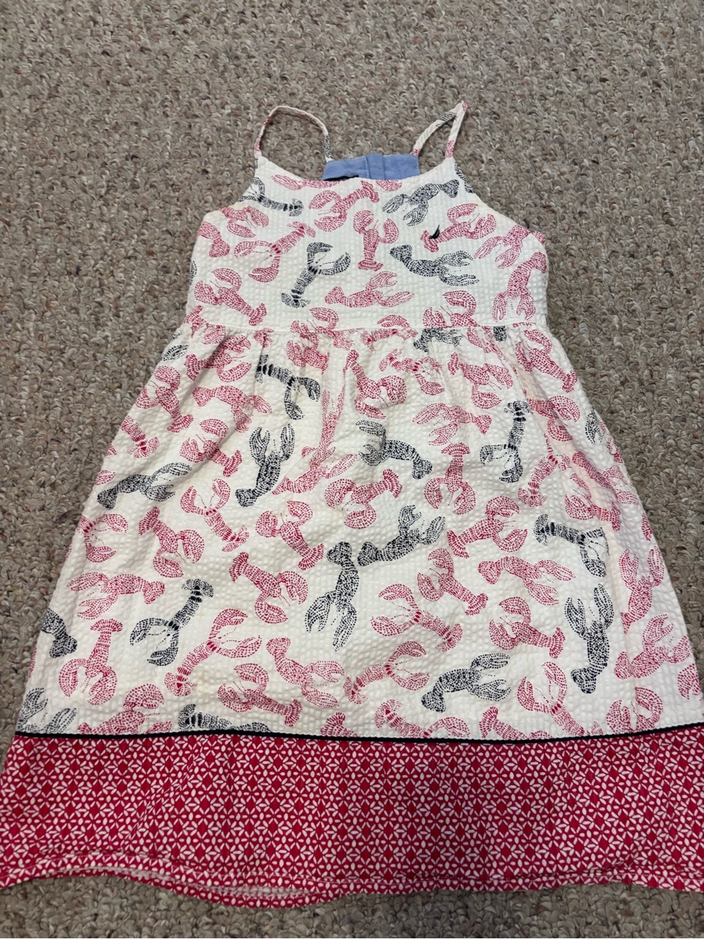 NAUTICA Girls' Pink & Black Lobster Print Summer Jacket Dress